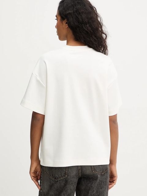 La Mania t-shirt bawełniany DEVONTE damski kolor beżowy DEVONTE