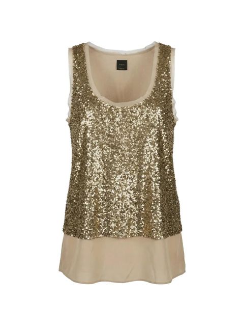 PINKO sequin-embellished top - Gold - zdjęcie produktu nr 1