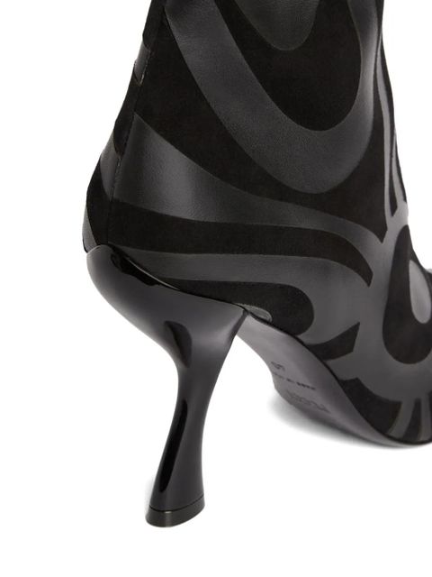 PUCCI marmo print heeled boots - Black
