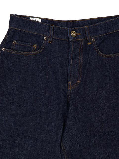 Casablanca logo-embroidered jeans - Blue