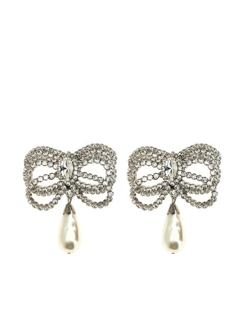 Alessandra Rich Bow earrings - Silver - zdjęcie produktu nr 1