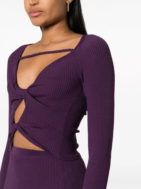 Altuzarra cut-out long-sleeve maxi dress - Purple