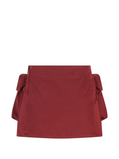 Miu Miu front logo pockets skirt - Red - zdjęcie produktu nr 2