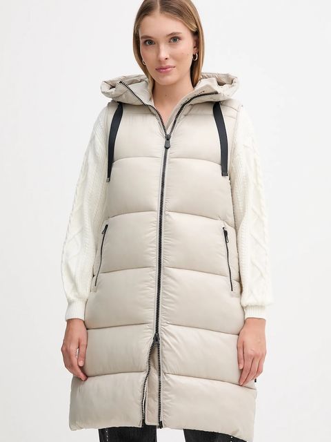 Save The Duck bezrękawnik IRIA kolor beżowy przejściowy D80302W.LOVE21 - zdjęcie produktu nr 1