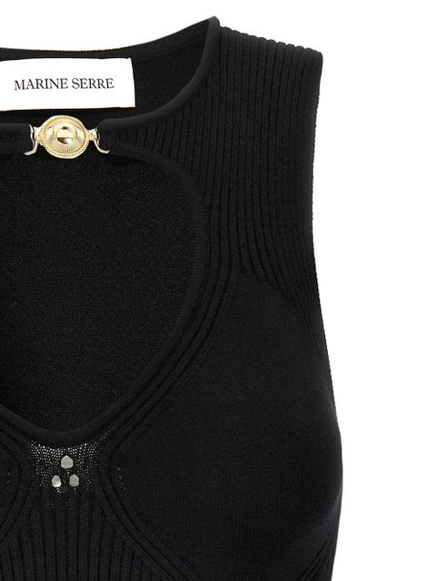Marine Serre open-knit tank top - Black - zdjęcie produktu nr 2