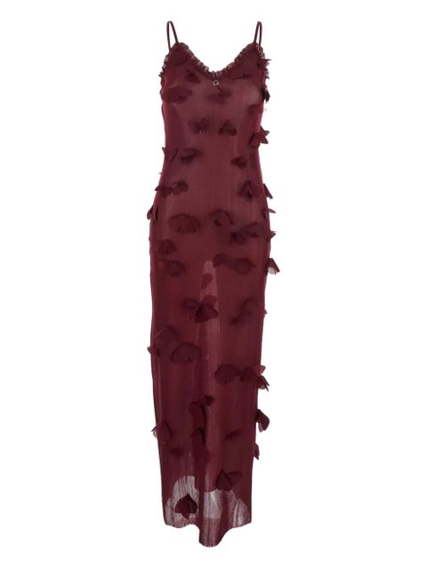 Coperni butterfly-embellished slip dress - Red - zdjęcie produktu nr 1