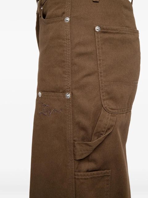 Zadig&Voltaire Perya studded cotton trousers - Brown