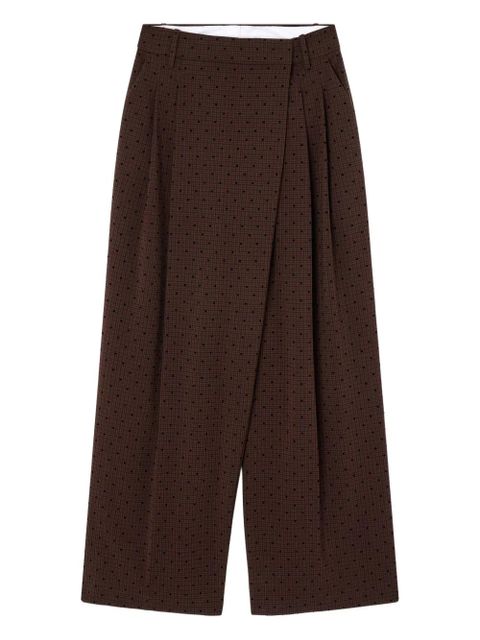 GANNI polka-dot pleated trousers - Brown - zdjęcie produktu nr 1