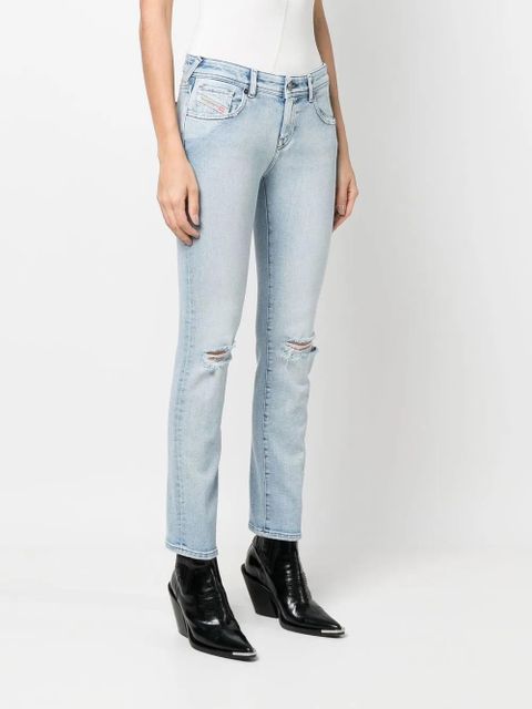 Diesel low-rise slim-cut jeans - Blue