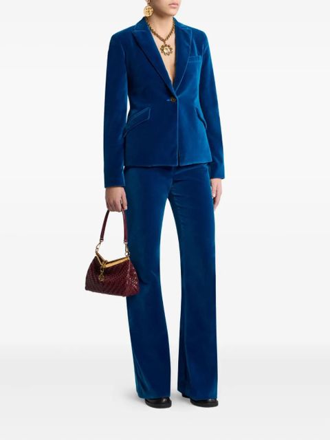 ETRO single-breasted velvet blazer - Blue - zdjęcie produktu nr 2