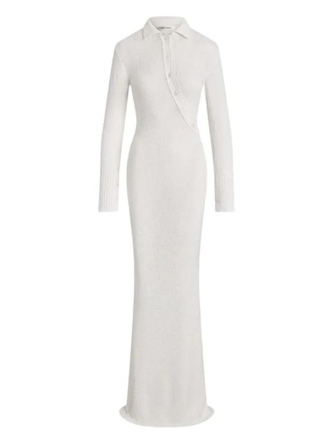 Aya Muse Helia long-sleeve button maxi dress - White - zdjęcie produktu nr 1