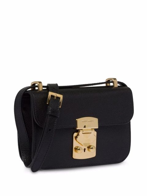 Miu Miu Madras leather shoulder bag - Black