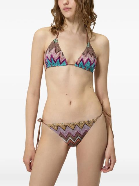 Missoni zigzag-patterned bikini - Brown