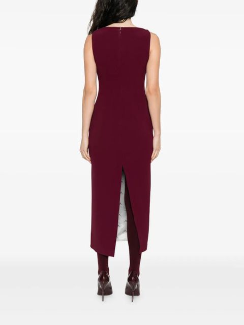 Rowen Rose keyhole-neckline sleeveless mini dress - Red