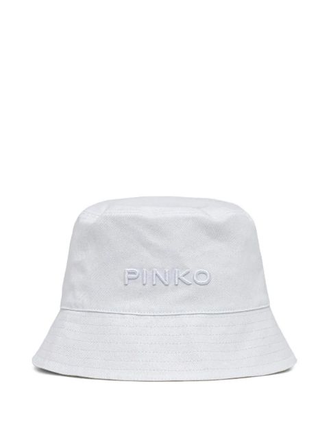 PINKO embroidered-logo bucket hat - White - zdjęcie produktu nr 1