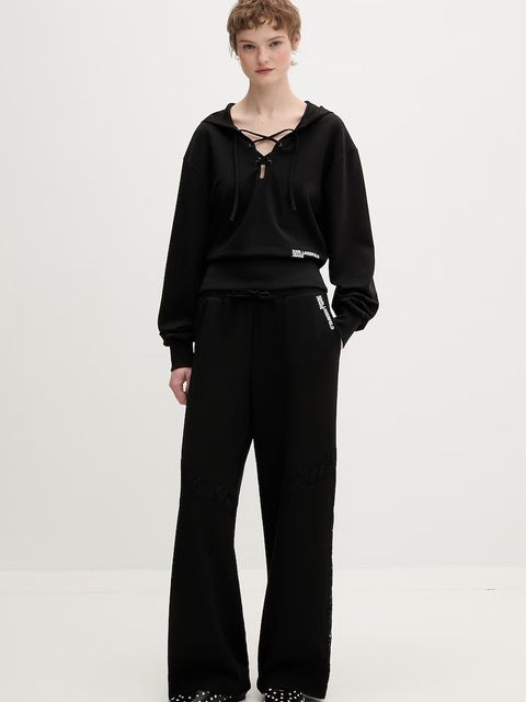 Karl Lagerfeld Jeans bluza z kapturem damska z bawełną - zdjęcie produktu nr 1