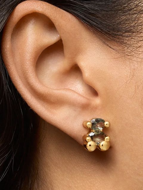 Tous kolczyki ze srebra pokrytego złotem Bold Bear Lab 1004255000