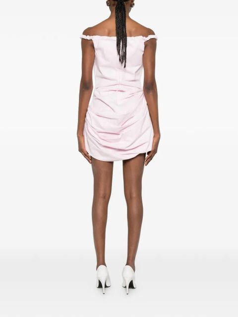Magda Butrym off-shoulder ruched mini dress - Pink