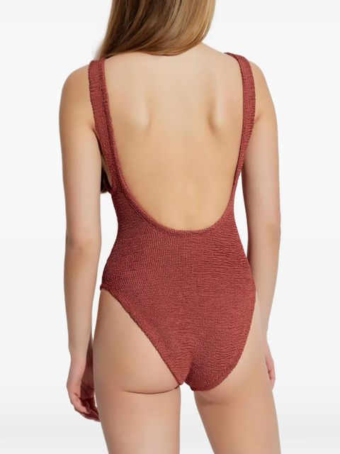 Hunza G Domino ring crinkled-effect swimsuit - Red - zdjęcie produktu nr 2