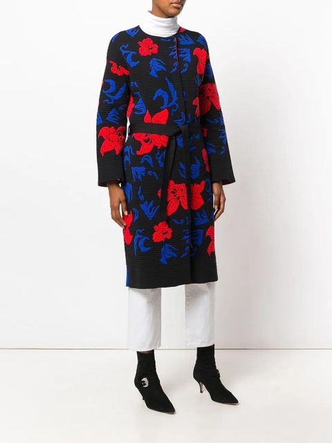 PUCCI knit belted overcoat - Black - zdjęcie produktu nr 2