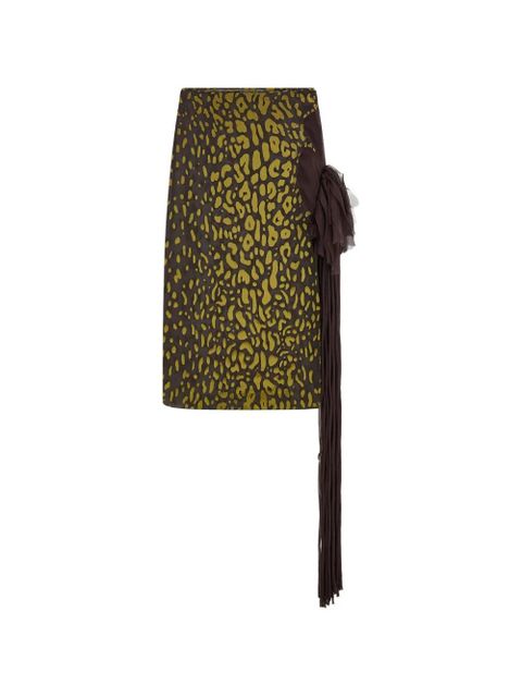 Ferragamo skirt with flower detail - Brown - zdjęcie produktu nr 1