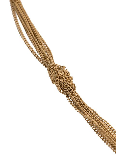 Saint Laurent multi-chain knot choker - Gold