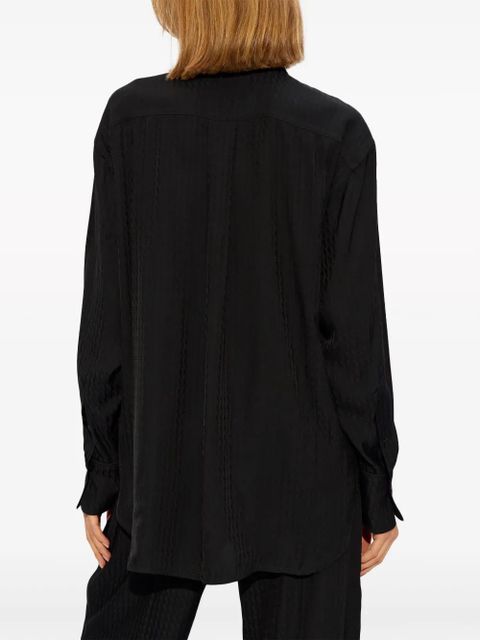Victoria Beckham monogram-pattern button-down shirt - Black