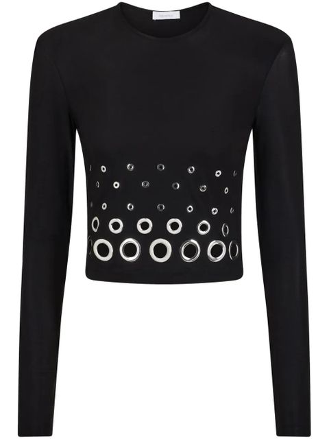 Rabanne eyelet crop top - Black - zdjęcie produktu nr 1