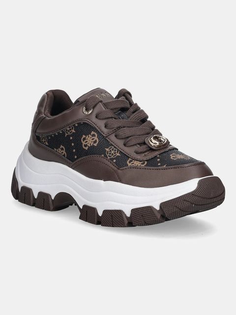 Guess sneakersy BERRETT2 damskie kolor brązowy FLFBRT PEL12 - zdjęcie produktu nr 1