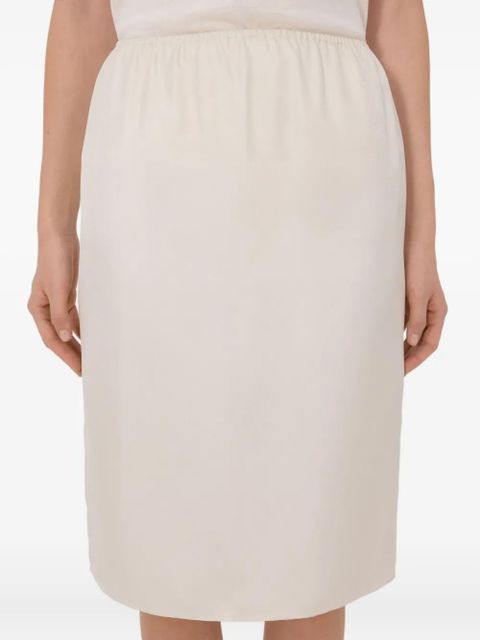 LouLou de Saison elastic-waist silk midi skirt - Neutrals