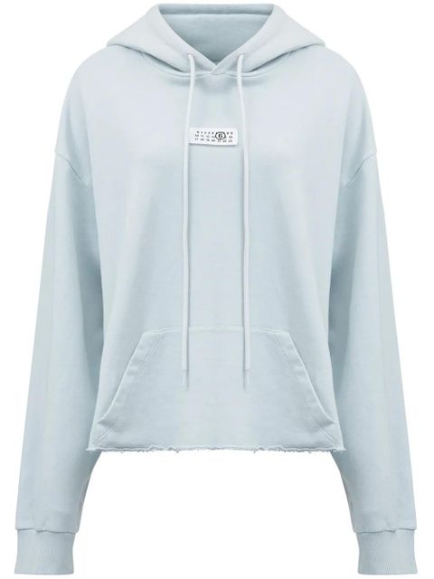 MM6 Maison Margiela numbers-motif hoodie - Blue - zdjęcie produktu nr 1