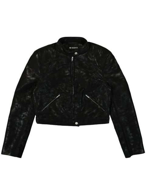 MISBHV cropped faux-leather jacket - Black - zdjęcie produktu nr 1