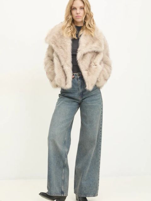 Answear.LAB longsleeve damski kolor szary z półgolfem