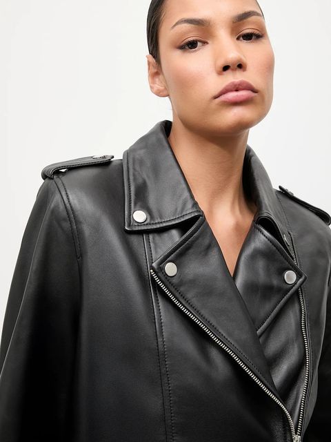 Answear.LAB ramoneska skórzana kolor czarny przejściowa