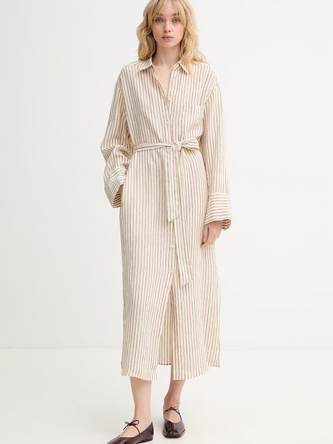 Marc O'Polo sukienka koszulowa lniana - zdjęcie produktu nr 1