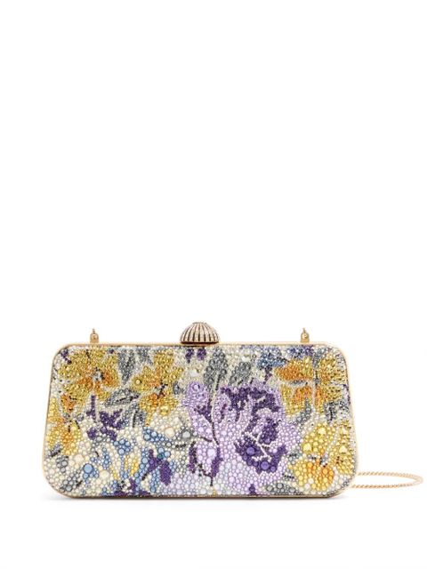 Valentino Garavani flower rhinestone clutch bag - Yellow - zdjęcie produktu nr 1