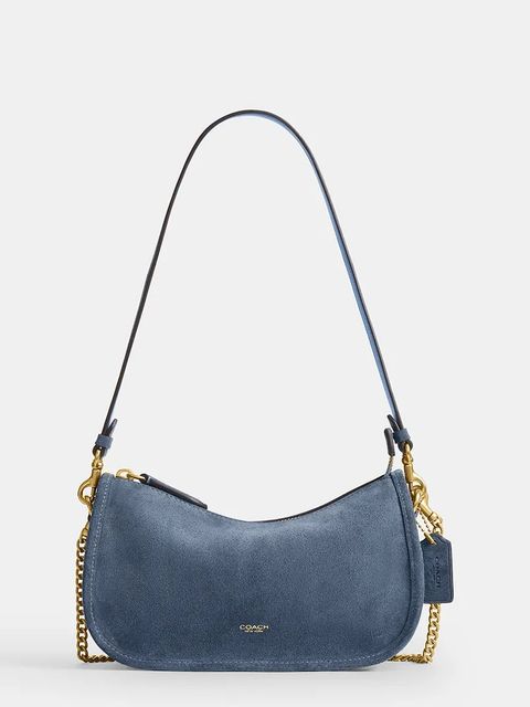 Coach torebka zamszowa Suede Waverly