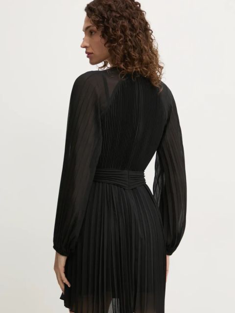 Twinset sukienka kolor czarny mini rozkloszowana 251TP2334