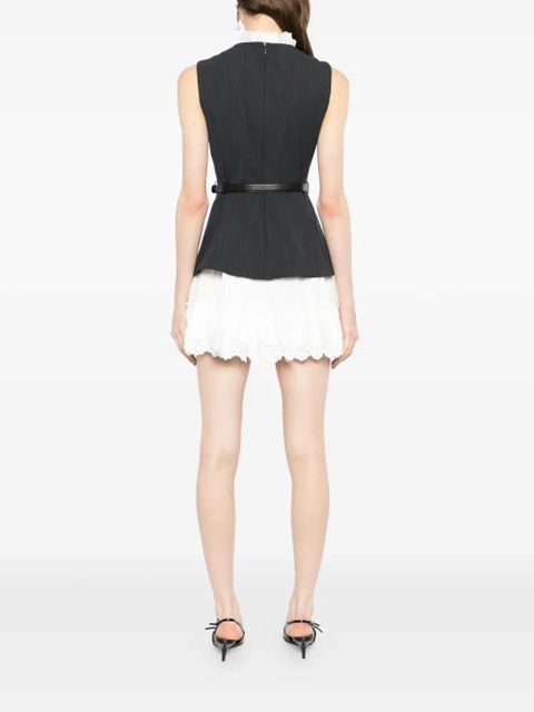 Self-Portrait belted mini dress - Grey