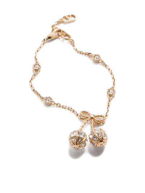Valentino Garavani Cherryfic Swarovski-crystals bracelet - Gold