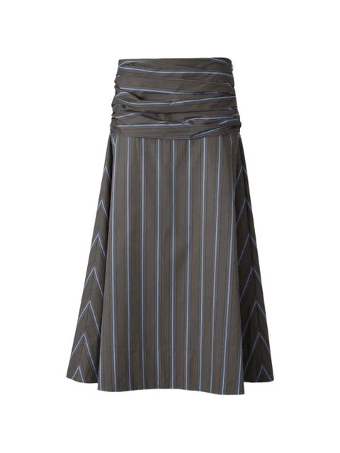 STAUD Sol striped skirt - Blue