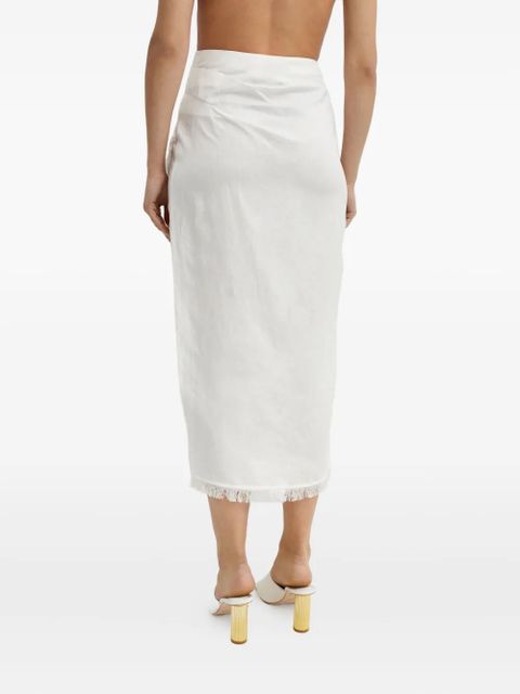 Simkhai Quinton fringed midi skirt - White - zdjęcie produktu nr 2