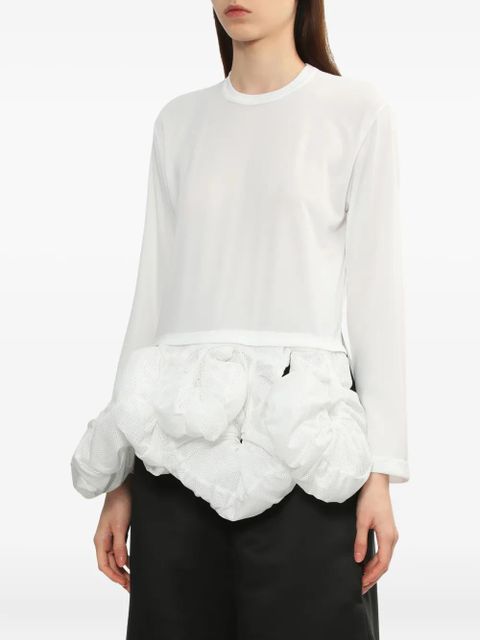 Comme Des Garçons panelled long-sleeve T-shirt - White