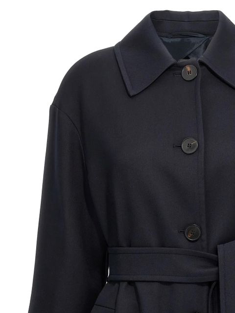 Max Mara Ilde belted single-breasted coat - Blue
