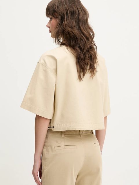 Karl Lagerfeld Jeans koszula damska kolor beżowy relaxed z kołnierzykiem klasycznym A2W11001