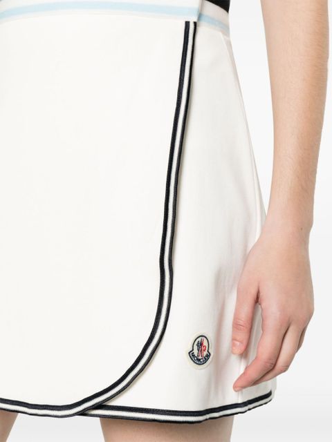 Moncler logo-appliqué wrap tennis skirt - White