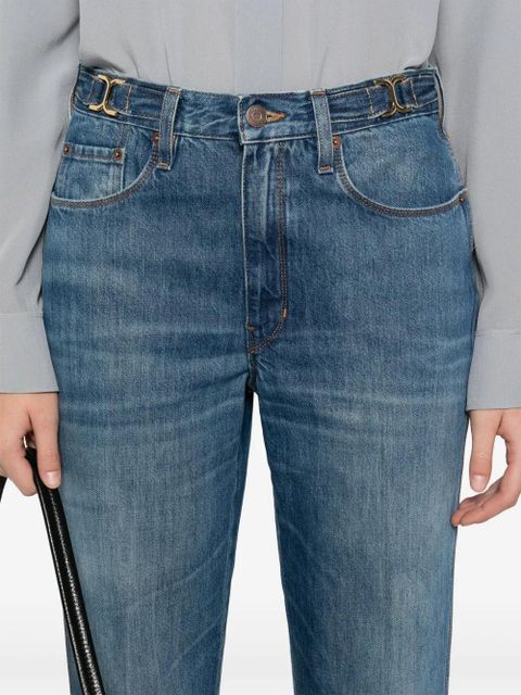Chloé straight-leg cropped jeans - Blue