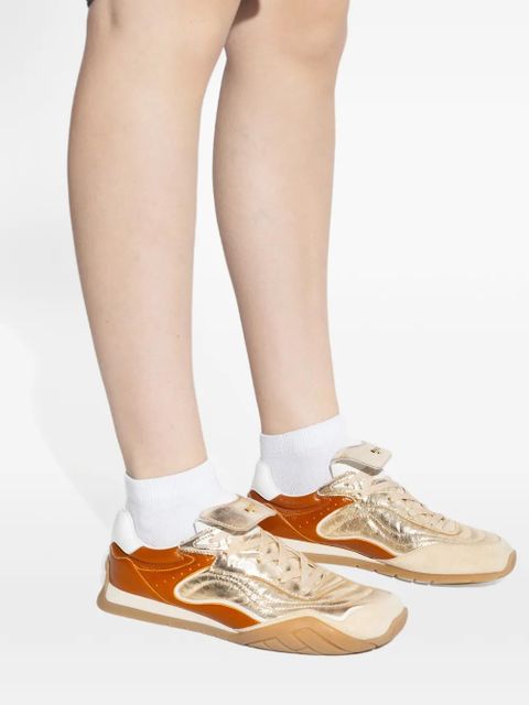 FENDI logo-plaque sneakers - Gold