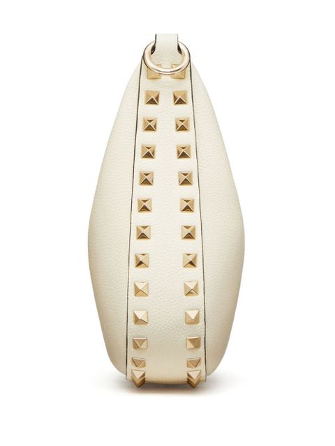 Valentino Garavani small Rockstud leather shoulder bag - White