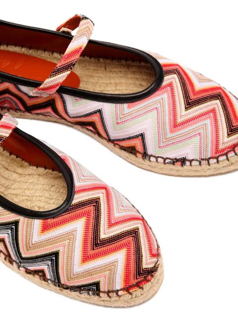 Missoni Lola zigzag-patterned espadrilles - Pink